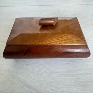 Vintage Wooden Trinket Jewelry Box